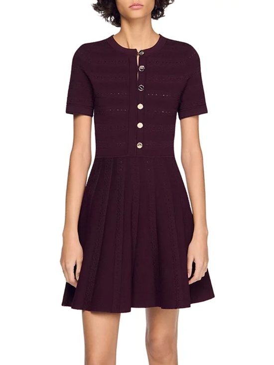 Sandro Dresses & Skirts - Milou Floral Knit Short Dress